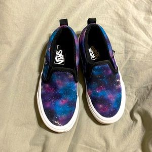 Vans Classic Kids US Missy Size 12 Slip-On Galaxy Blue Purple Shoe Sneaker